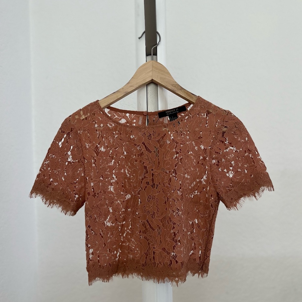 F21 lace work top